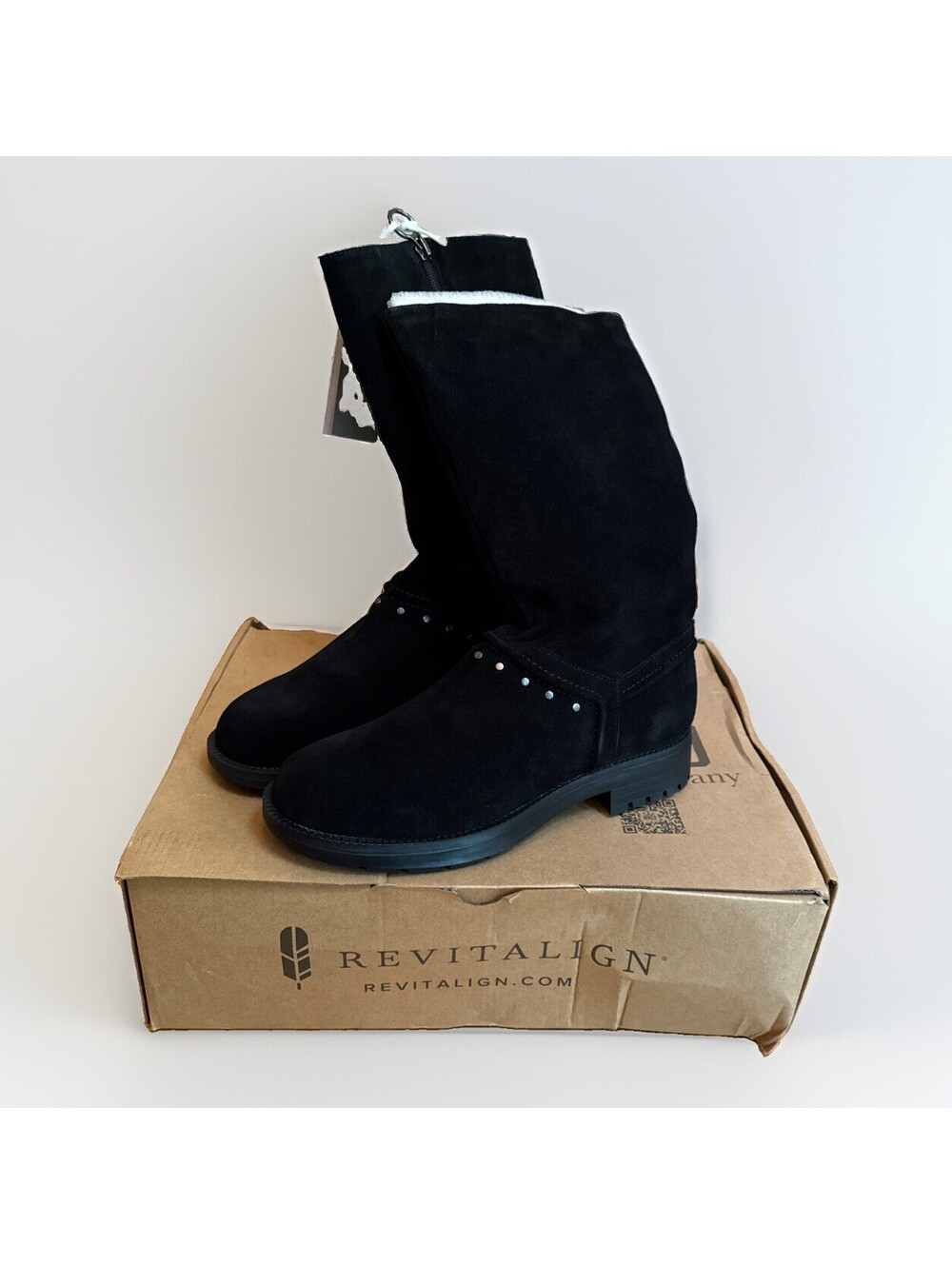 NIB Waco Orthotic Shoe Company Kennedy Rivet Boots Women's Size 10B Black